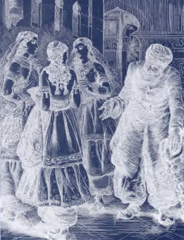  المُحِبّ الوامِق، أو حكاية: حمَّال بغداد، والفتيات، الليالي العربية , featured image 261 by 340