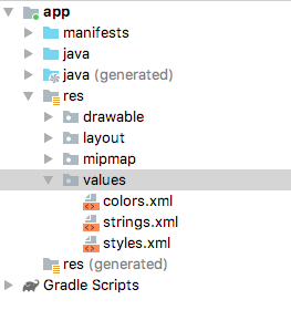 res values folder