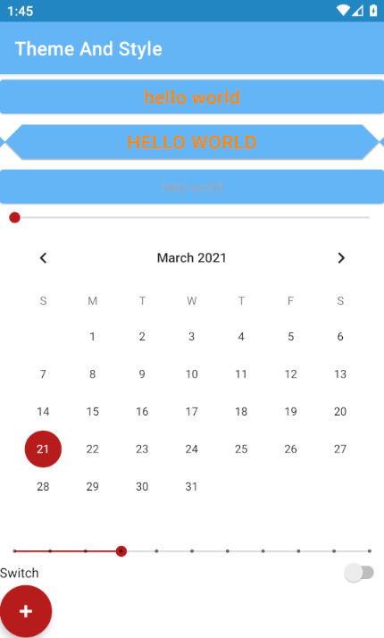 Theme and style app